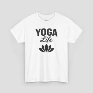 Yoga Life Unisex Heavy Cotton Tee - Perfect for Yoga Lovers, Gifts for Relaxation, Comfortable Casual Wear, Mindfulness, Zen Celebrations