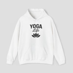 Yoga Life Unisex Hoodie | Cozy Sweatshirt for Yoga Lovers | Fitness Gift, Meditation Apparel, Relaxation Wear, Gift for Her/Him