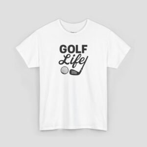Golf Life Unisex Heavy Cotton Tee, Casual Golf Shirt, Gift for Golfers, Sports Apparel, Everyday Wear