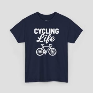 Cycling Life Unisex Heavy Cotton Tee, Cycling T-Shirt, Gift for Cyclists, Bicycle Lover Shirt, Casual Wear, Bike Ride Apparel