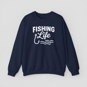 Fishing Life Sweatshirt, Cozy Fishing Crewneck, Great for Anglers, Perfect Gift for Dad, Fishing Enthusiast Apparel
